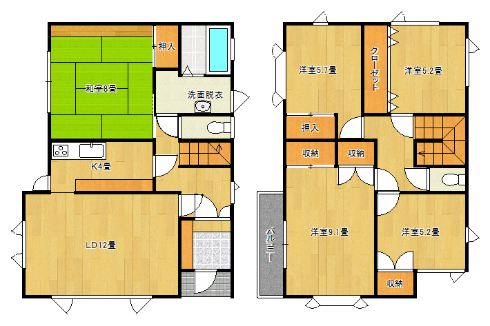 中古戸建　美原町1丁目　5LDK