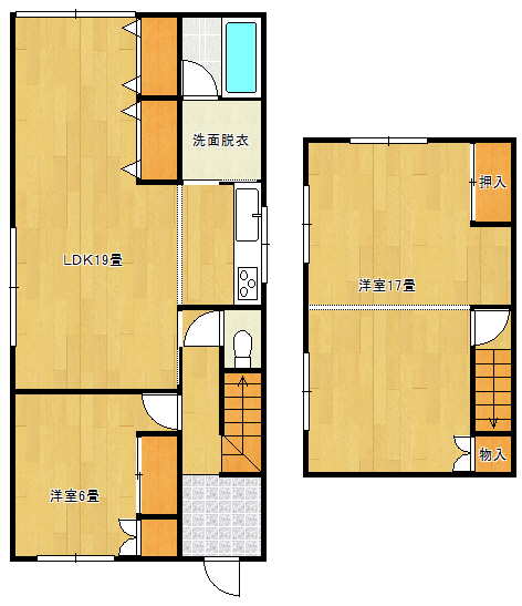 中古戸建　元中野町3丁目　2LDK
